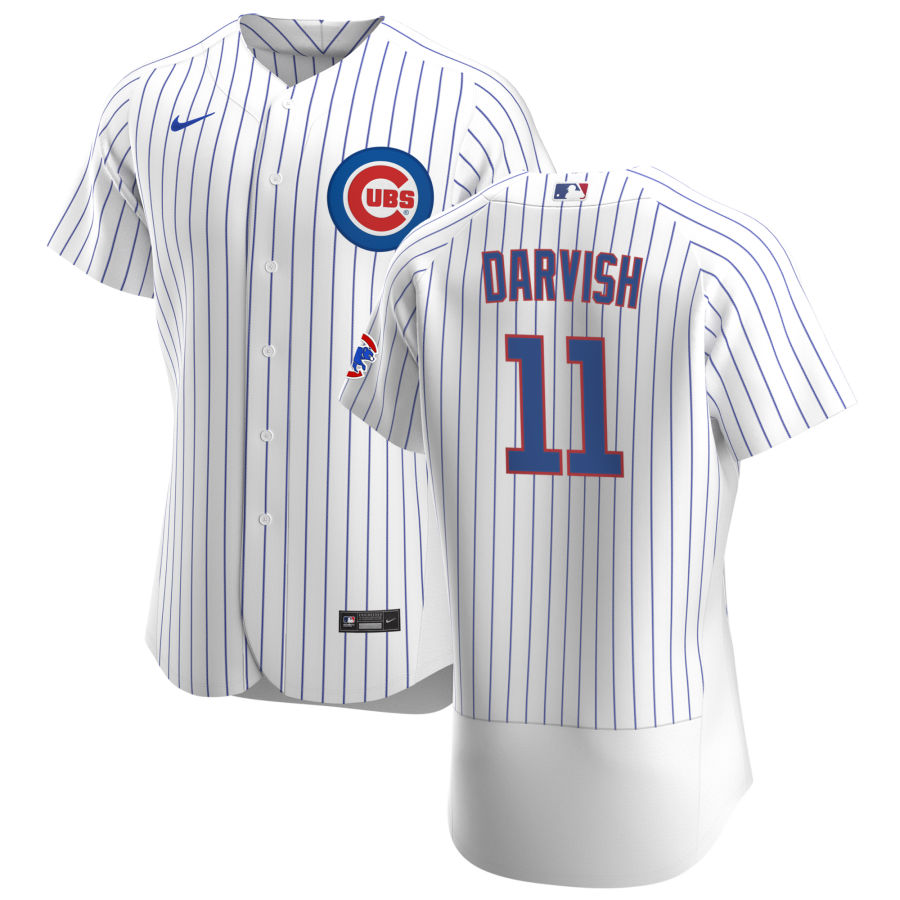 Chicago Cubs #11 Yu Darvish Men Nike White Home 2020 Authentic Player Jersey
